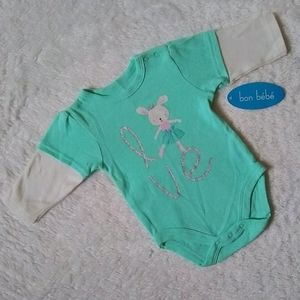 🌺 3/$15 Bon Bébé Long sleeve Onesie Size 0/3mo
